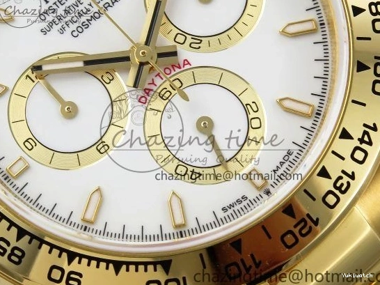 Dial 1:1 V5 White 126508 Best YG Edition SH4131 Daytona on QF Braclet 0902